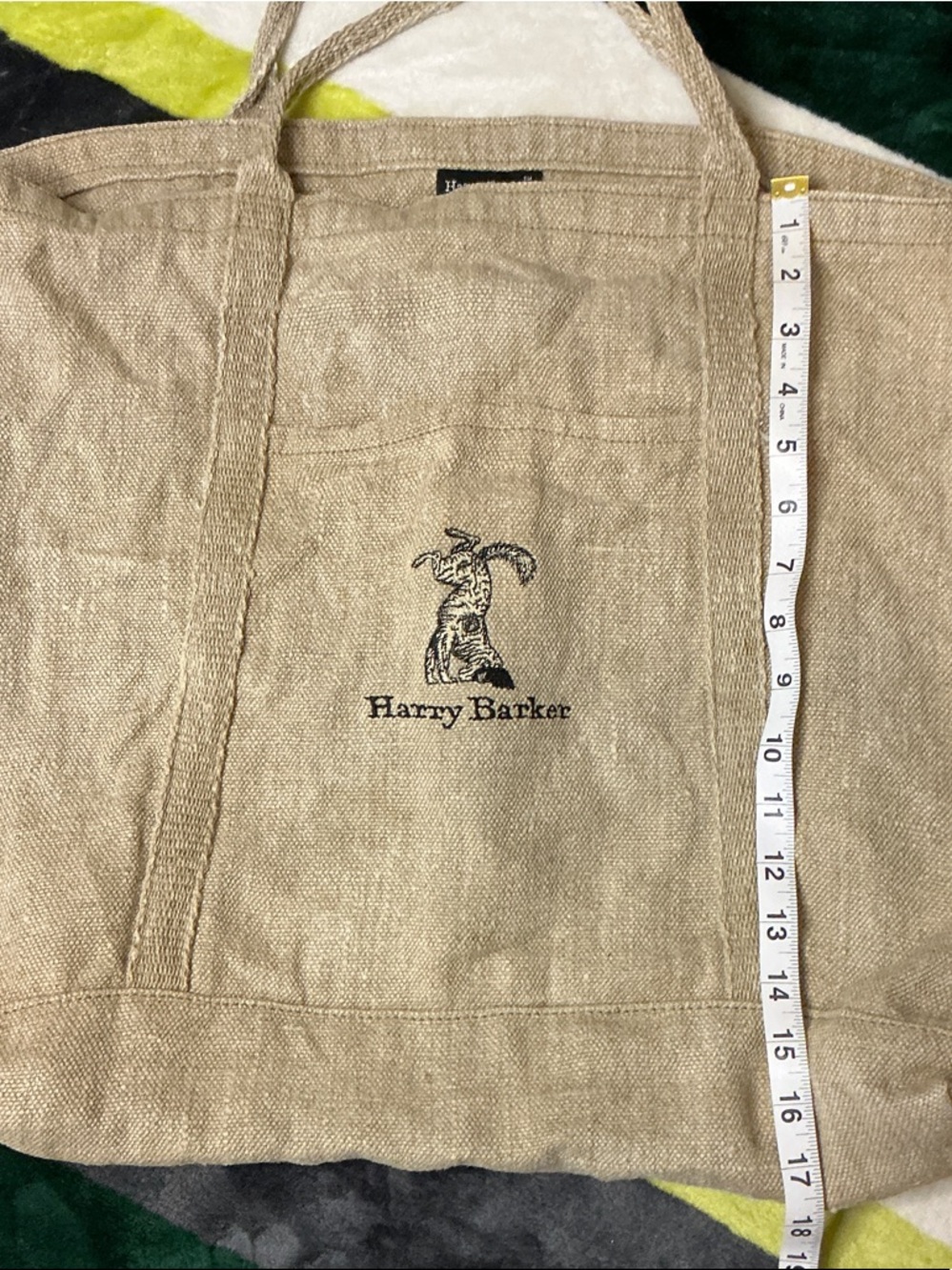 Beige Canvas Duffel Tote - Picture 3 of 9